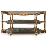 EARLY VICTORIAN EBONISED AND PARCEL GILT MIRRORED CREDENZA, CHARLES NOSOTTI, LONDON MID 19TH