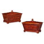 MATCHED PAIR OF REGENCY MAHOGANY CELLARETTES, BY T. & G. SEDDON EARLY 19TH CENTURY