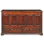 GEORGIAN OAK MULE CHEST 18TH CENTURY