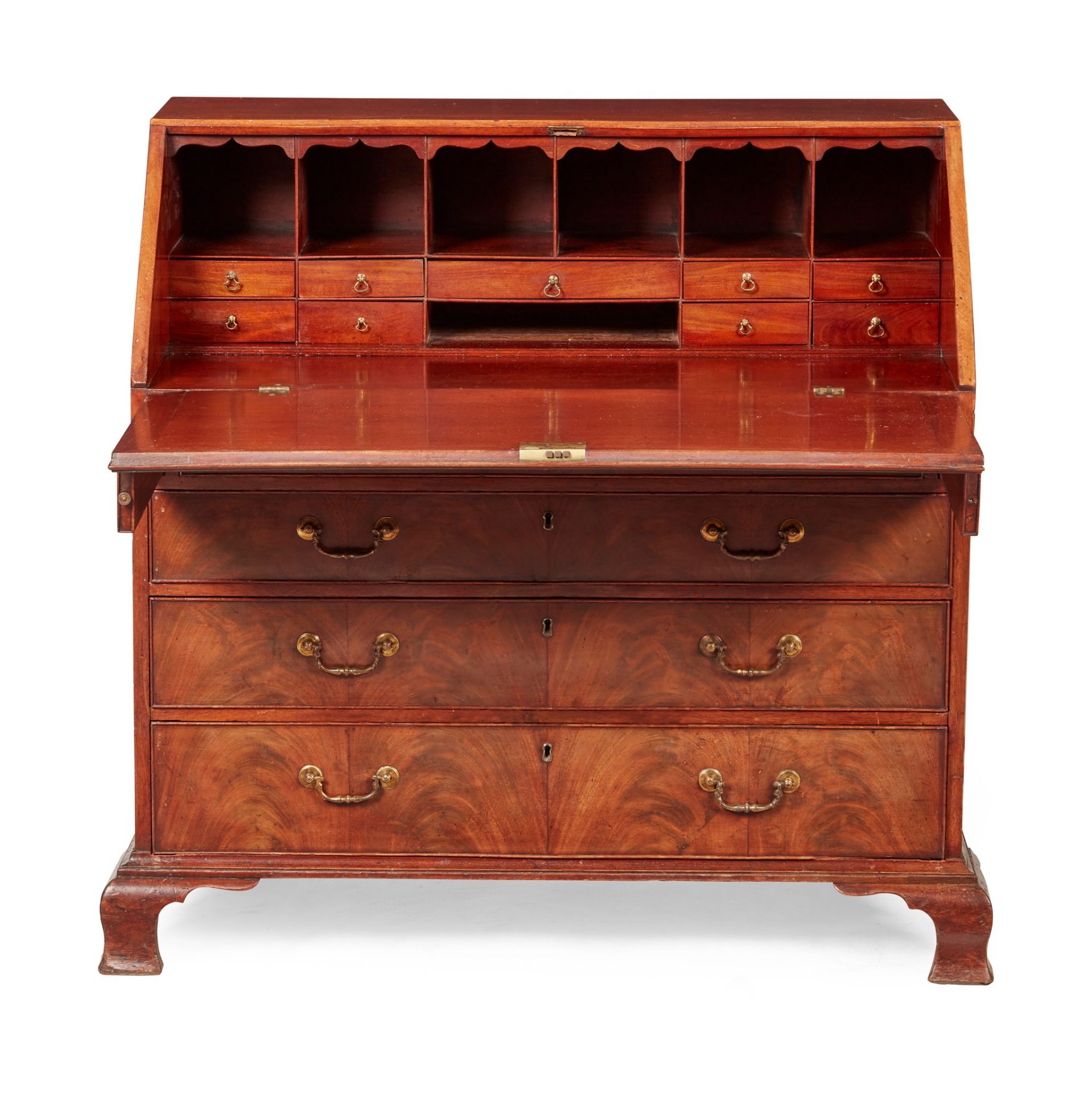 GEORGE III MAHOGANY BUREAU 18TH CENTURY - Image 2 of 3