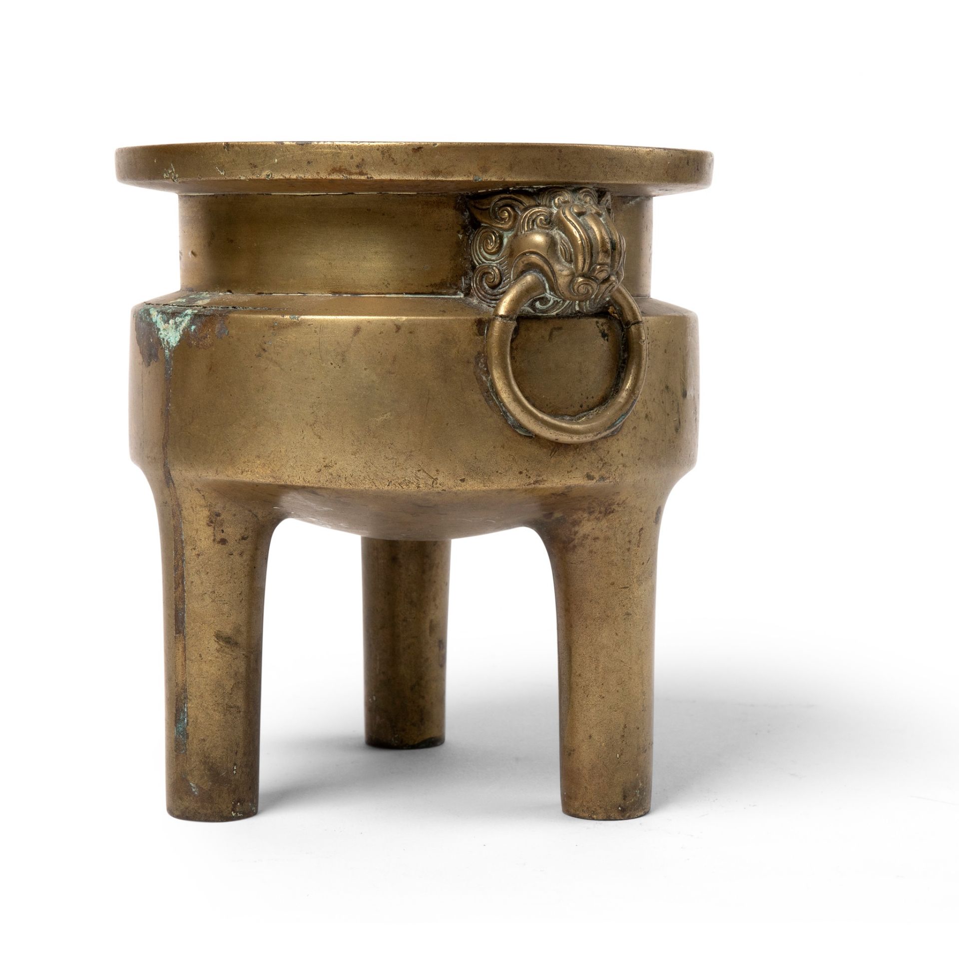 BRONZE INCENSE BURNER OF DING FORM MING TO QING DYNASTY, 17TH-18TH CENTURY - Image 2 of 3