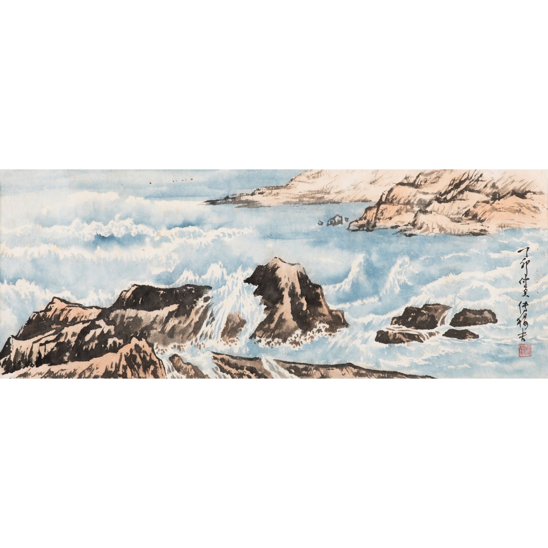 FU JUANFU (1910-2007) TWO INK PAINTINGS OF LANDSCAPES, 20TH CENTURY