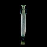 LARGE ROMAN GLASS FLASK EUROPE OR NEAR EAST, 3RD - 4TH CENTURY A.D.