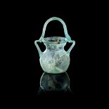 ROMAN GLASS BASKET JAR NEAR EAST, 4TH CENTURY A.D.