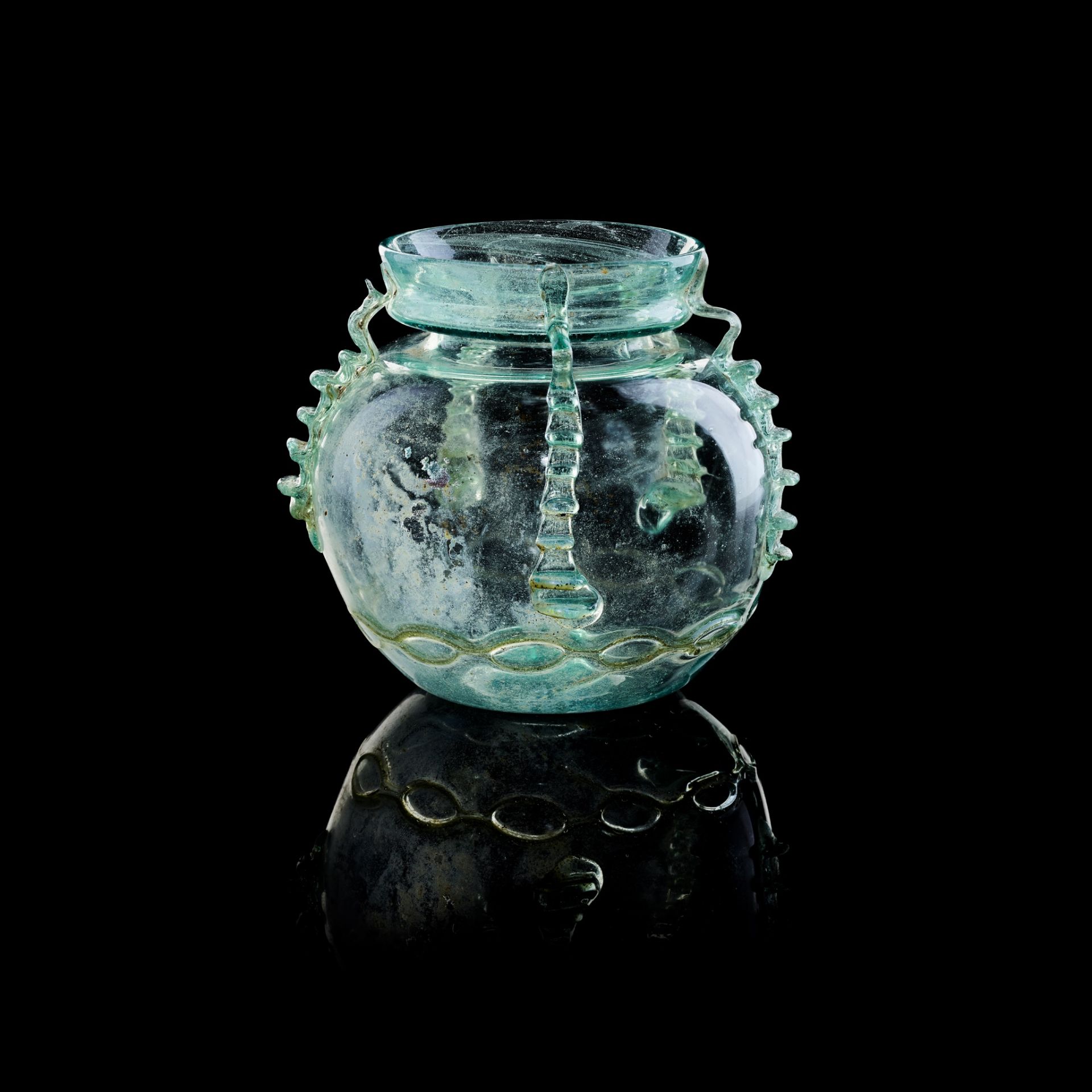 ROMAN GLASS JAR EUROPE OR NEAR EAST, 3RD - 4TH CENTURY A.D. - Image 2 of 3