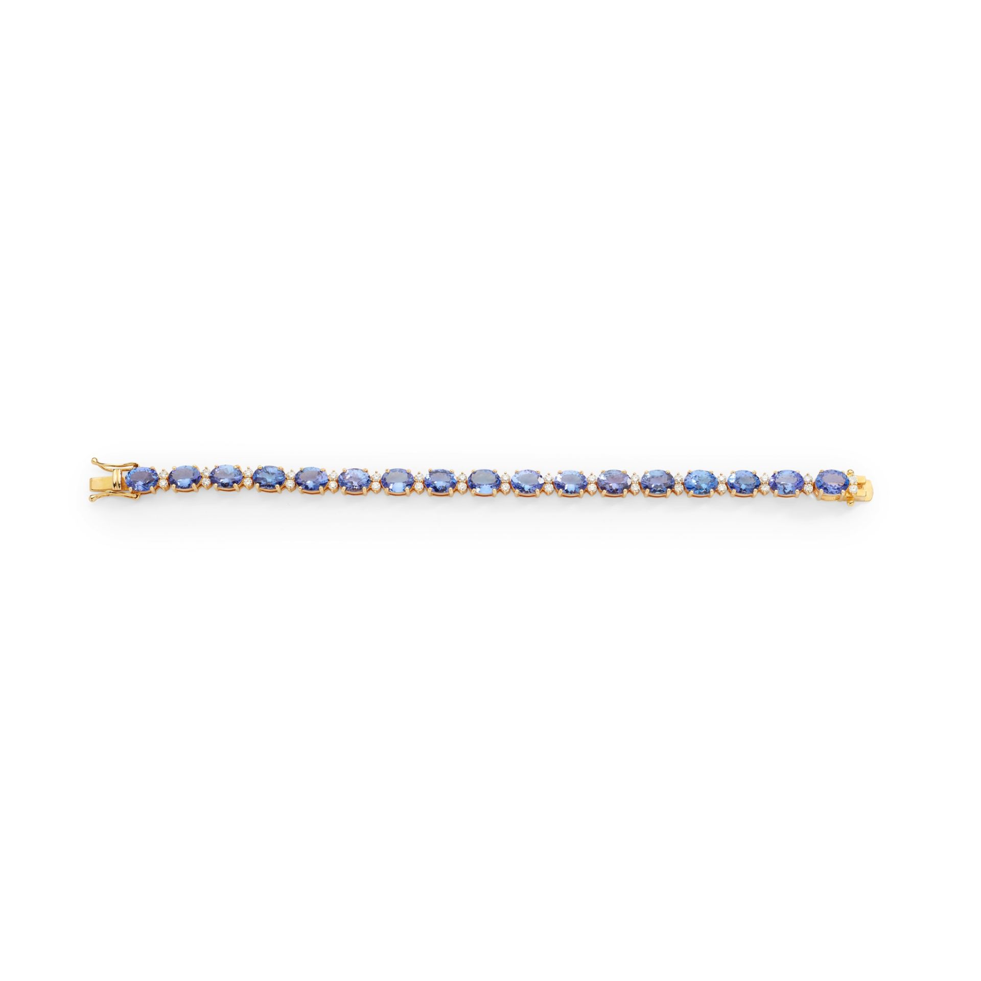 A Tanzanite and diamond bracelet - Image 2 of 4