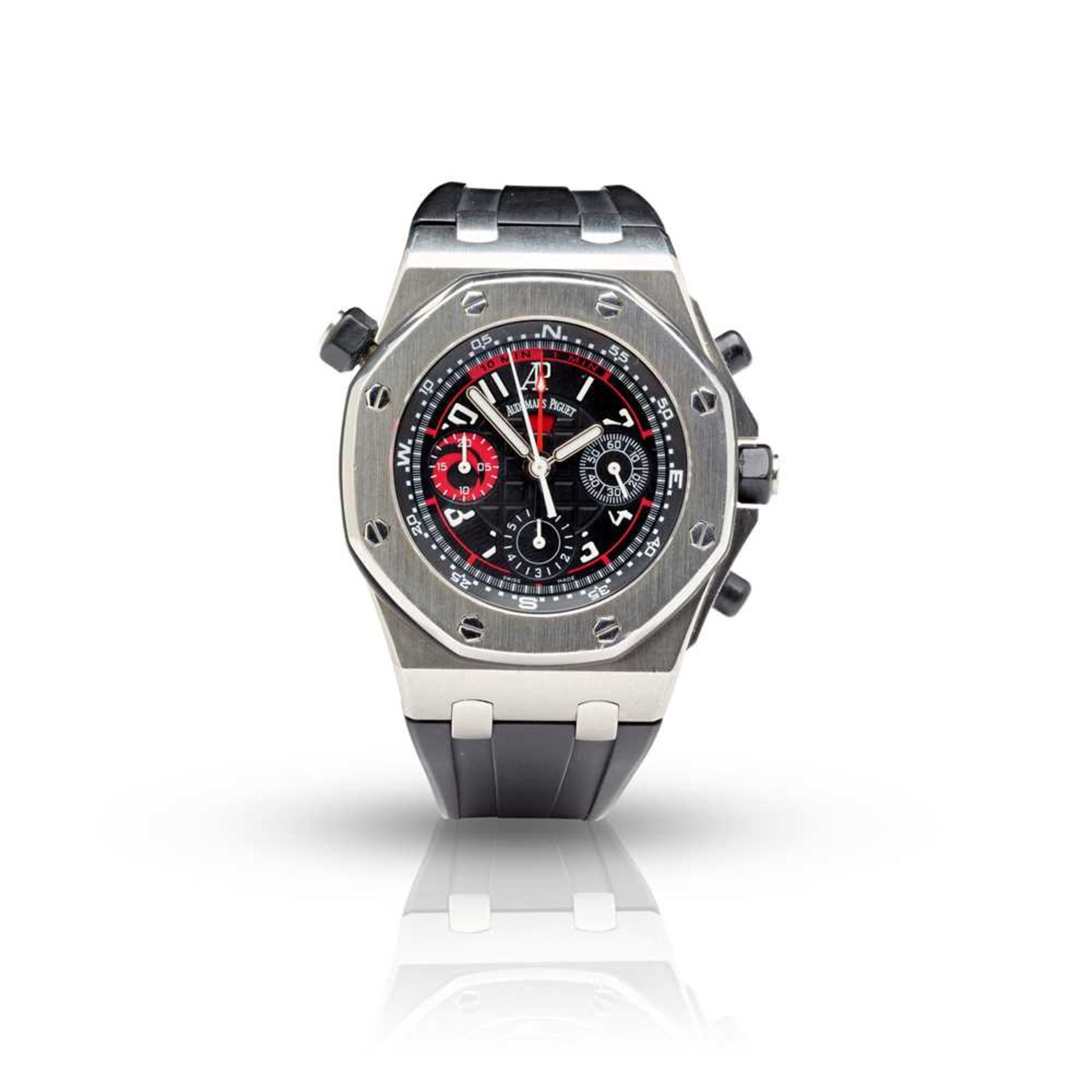 Audemars Piguet: A stainless steel chronograph wristwatch