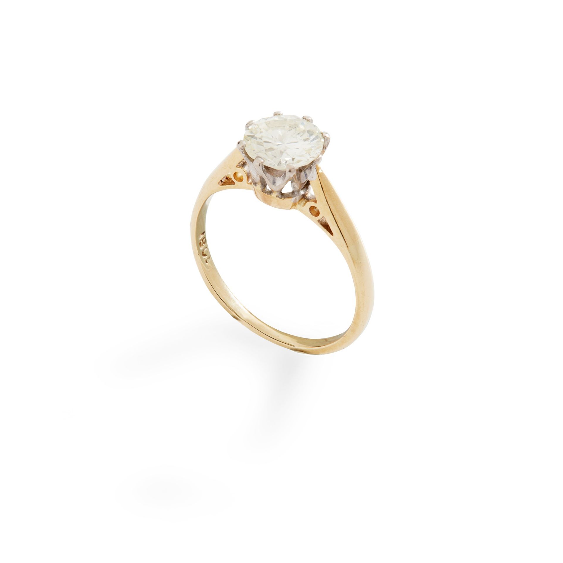 A diamond single-stone ring