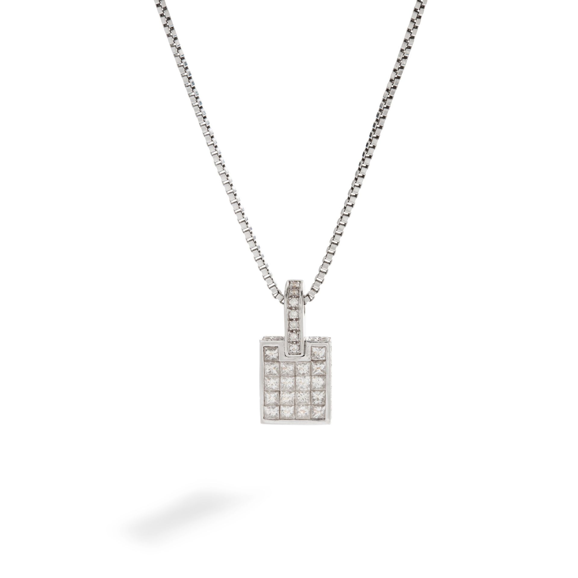 A diamond pendant, by Mappin & Webb