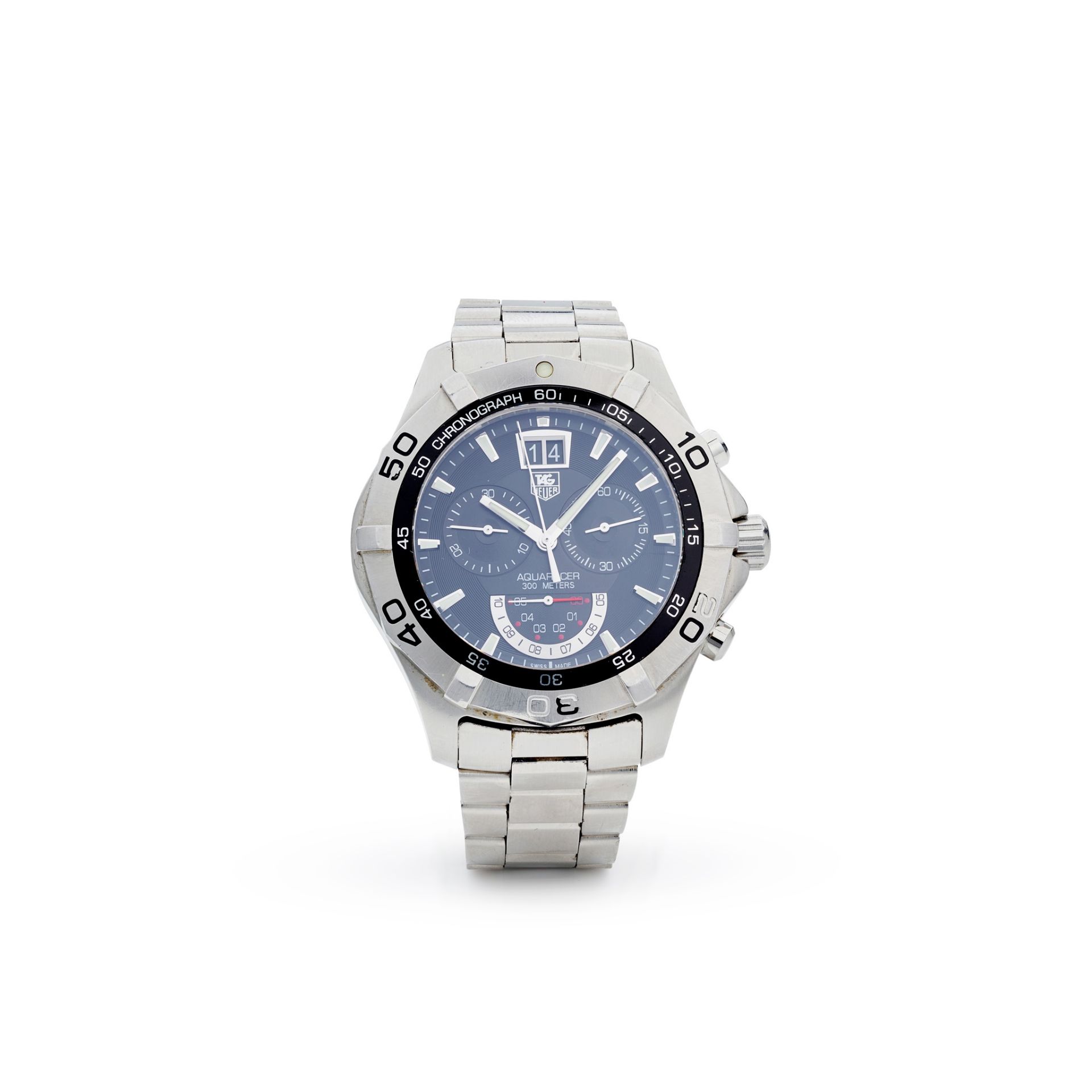 TAG Heuer: a steel chronograph wrist watch