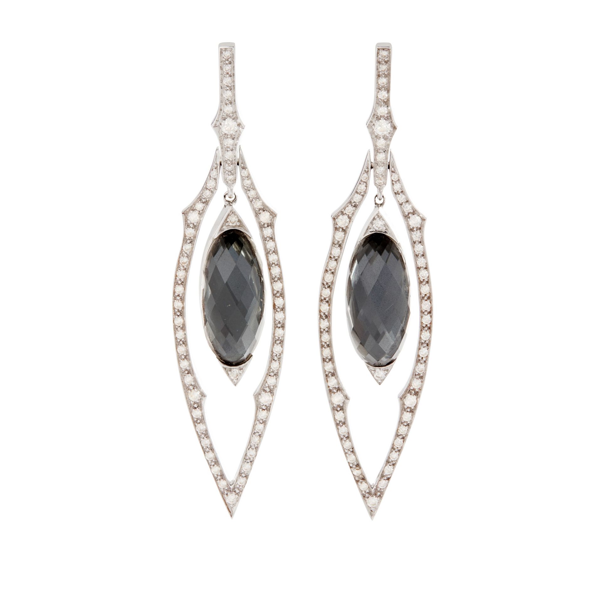 A pair of 'Crystal Haze' pendent earrings, by Stephen Webster