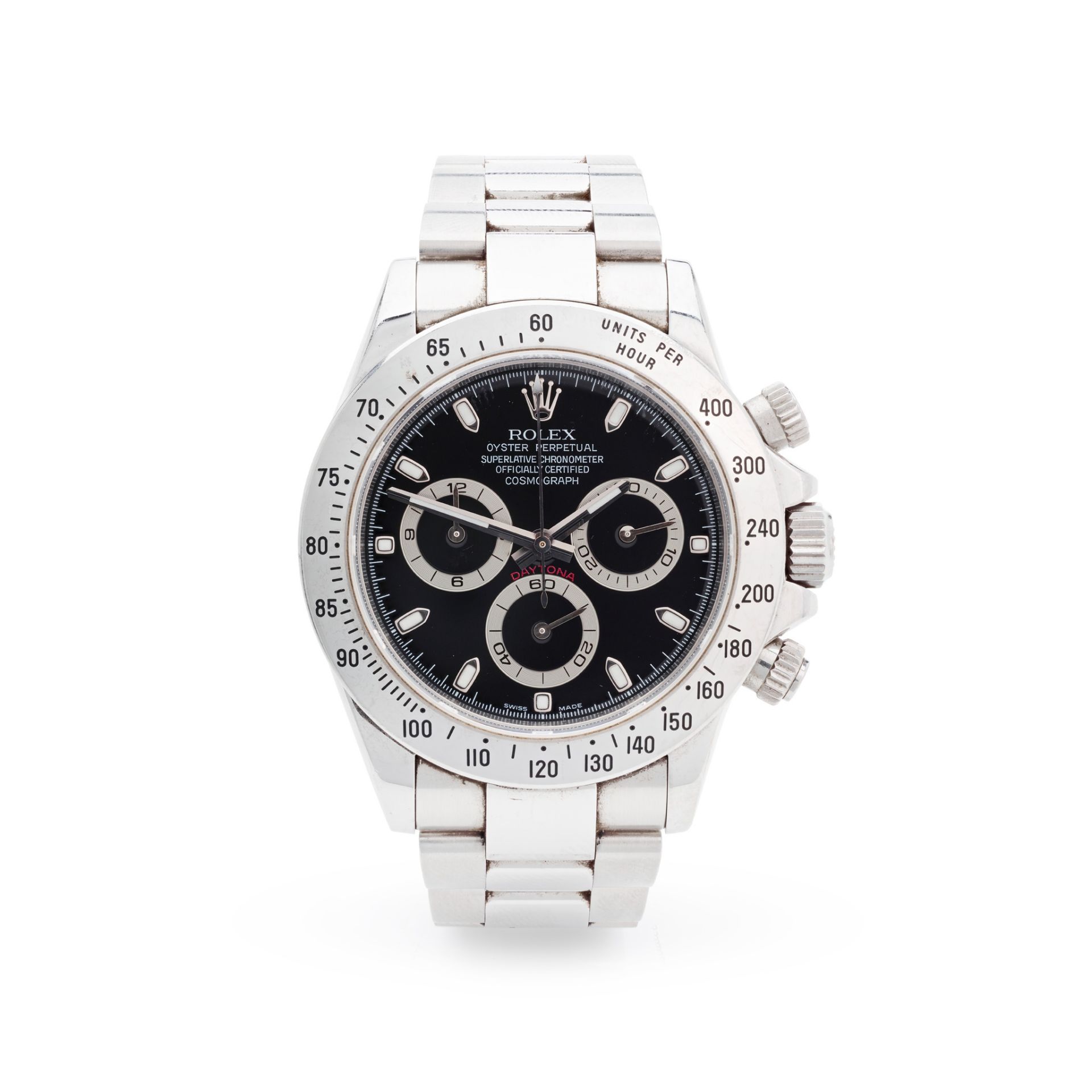 Rolex: a steel chronograph wrist watch
