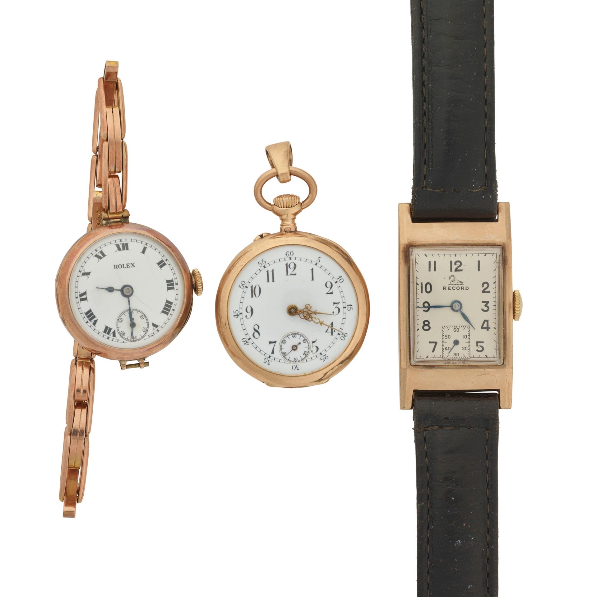 Three early 20th-century watches