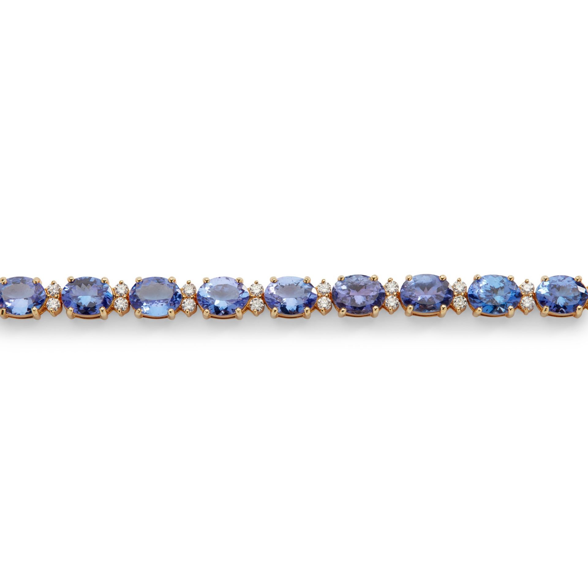 A Tanzanite and diamond bracelet - Image 3 of 4