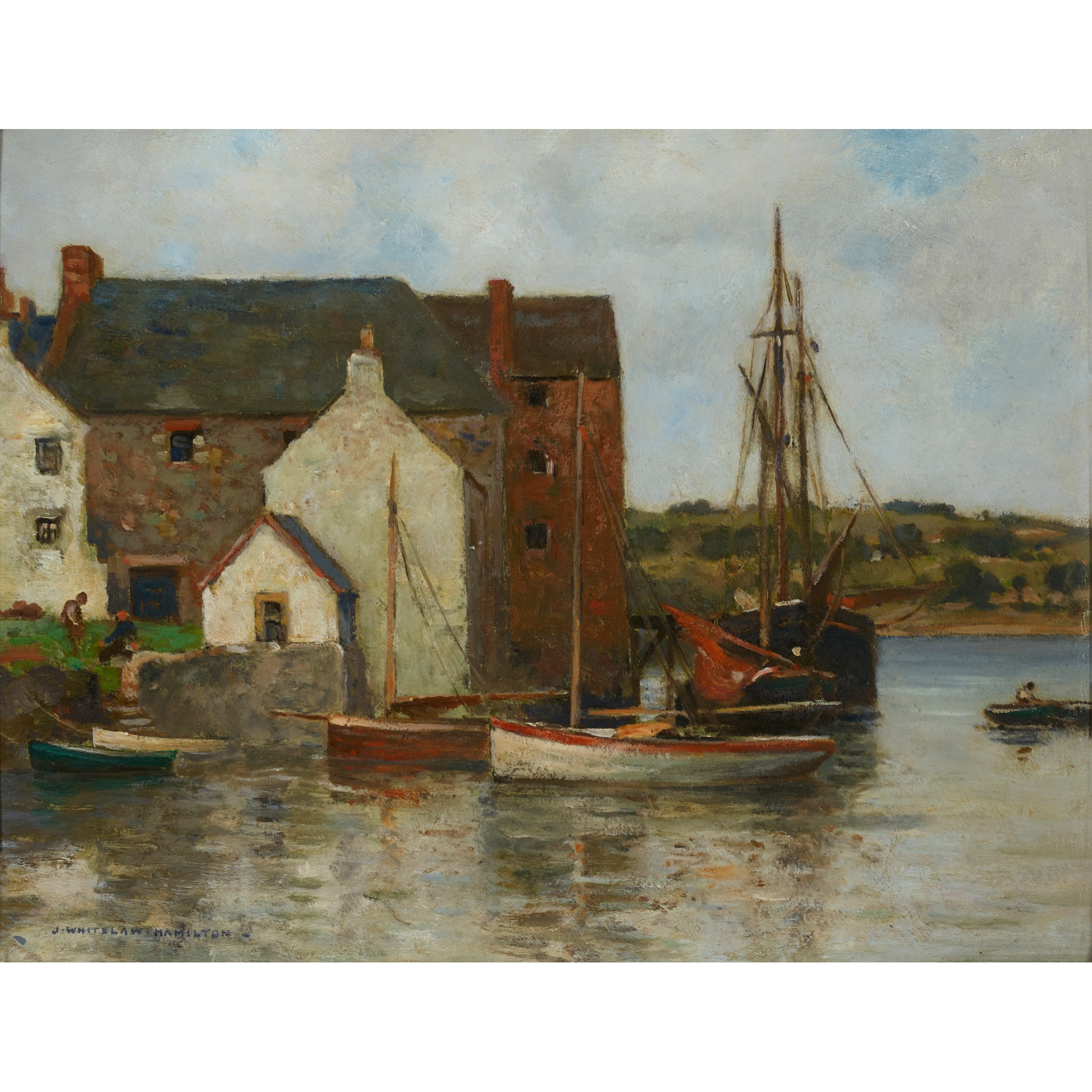 JAMES WHITELAW HAMILTON R.S.A., R.S.W. (SCOTTISH 1860-1932) KIRKCUDBRIGHT HARBOUR