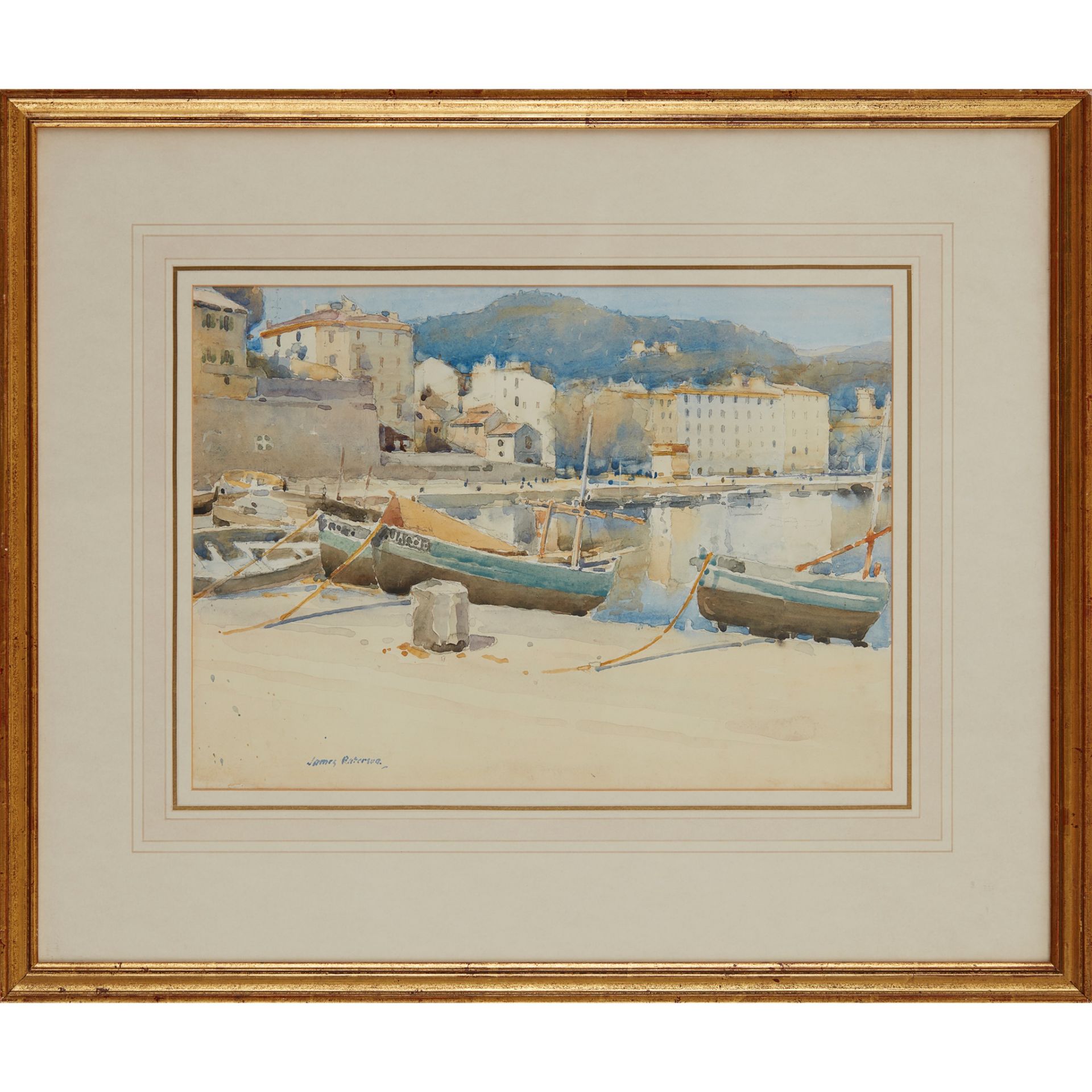 JAMES PATERSON R.S.W., R.S.A., R.W.S. (SCOTTISH 1854-1932) THE HARBOUR, AJACCIO, CORSICA - Bild 2 aus 3