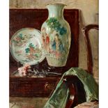 § WILLIAM SOMMERVILLE SHANKS R.S.A., R.S.W. (SCOTTISH 1864-1951) STILL LIFE WITH CHINESE VASE