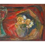 § SIR WILLIAM MACTAGGART P.R.S.A., R.A., F.R.S.E., R.S.W. (SCOTTISH 1903-1981) FLOWERS AND GOBLET