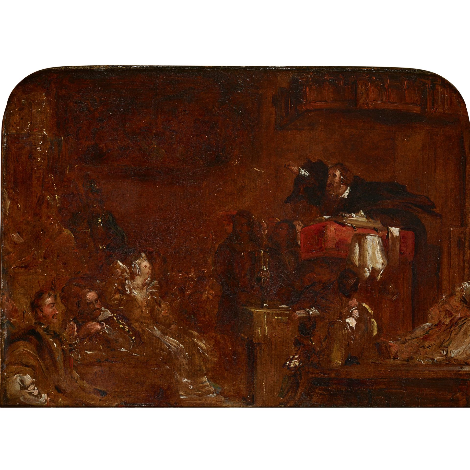 CIRCLE OF DAVID WILKIE JOHN KNOX PREACHING BEFORE THE LORDS OF THE CONGREGATION