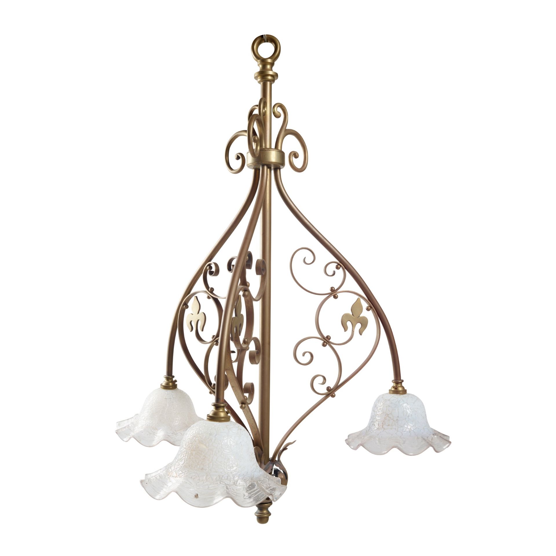 ENGLISH GOTHIC REVIVAL CEILING LIGHT, CIRCA 1890