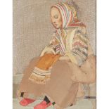 MARY IRELAND (1891-C.1980) SEATED FIGURE, CIRCA 1935