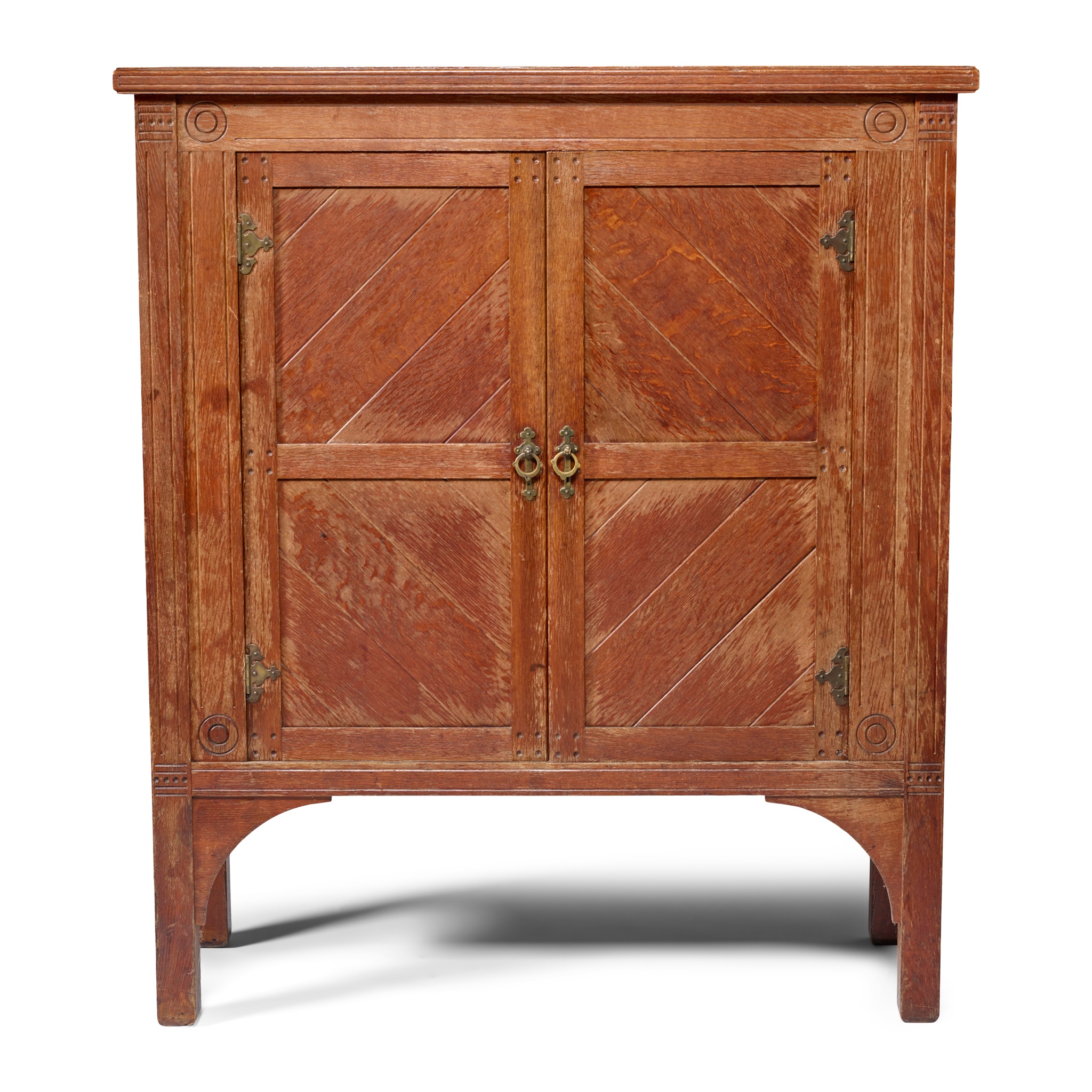 ENGLISH, MANNER OF CHRISTOPHER DRESSER, OR R.A. BOYD GOTHIC REVIVAL SIDE CABINET CIRCA 1870 - Image 2 of 4