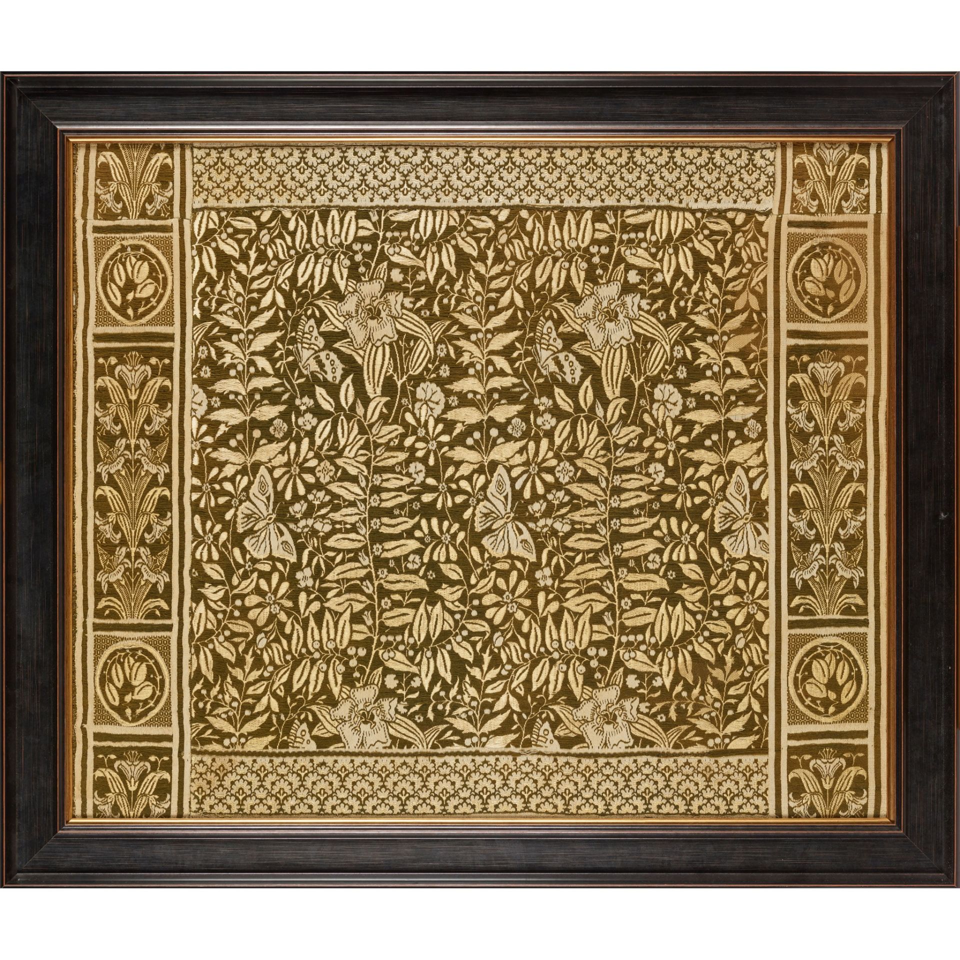 ENGLISH, MANNER OF LEWIS FOREMAN DAY EMBROIDERED PANEL, CIRCA 1880