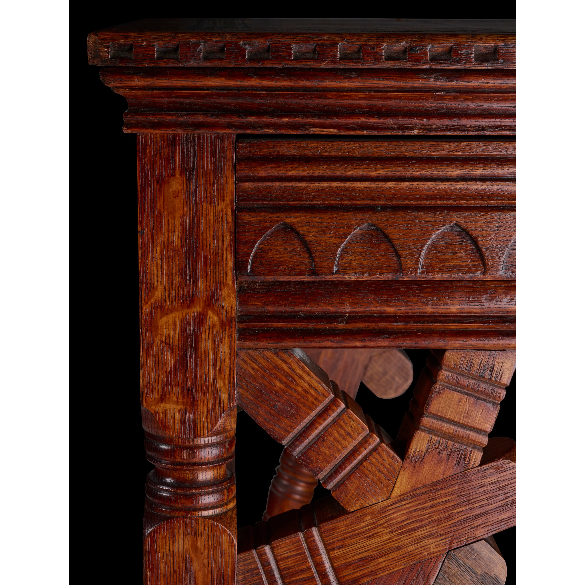 ALFRED WATERHOUSE (1830-1905) (ATTRIBUTED DESIGNER) WRITING DESK, CIRCA 1870 - Image 7 of 10