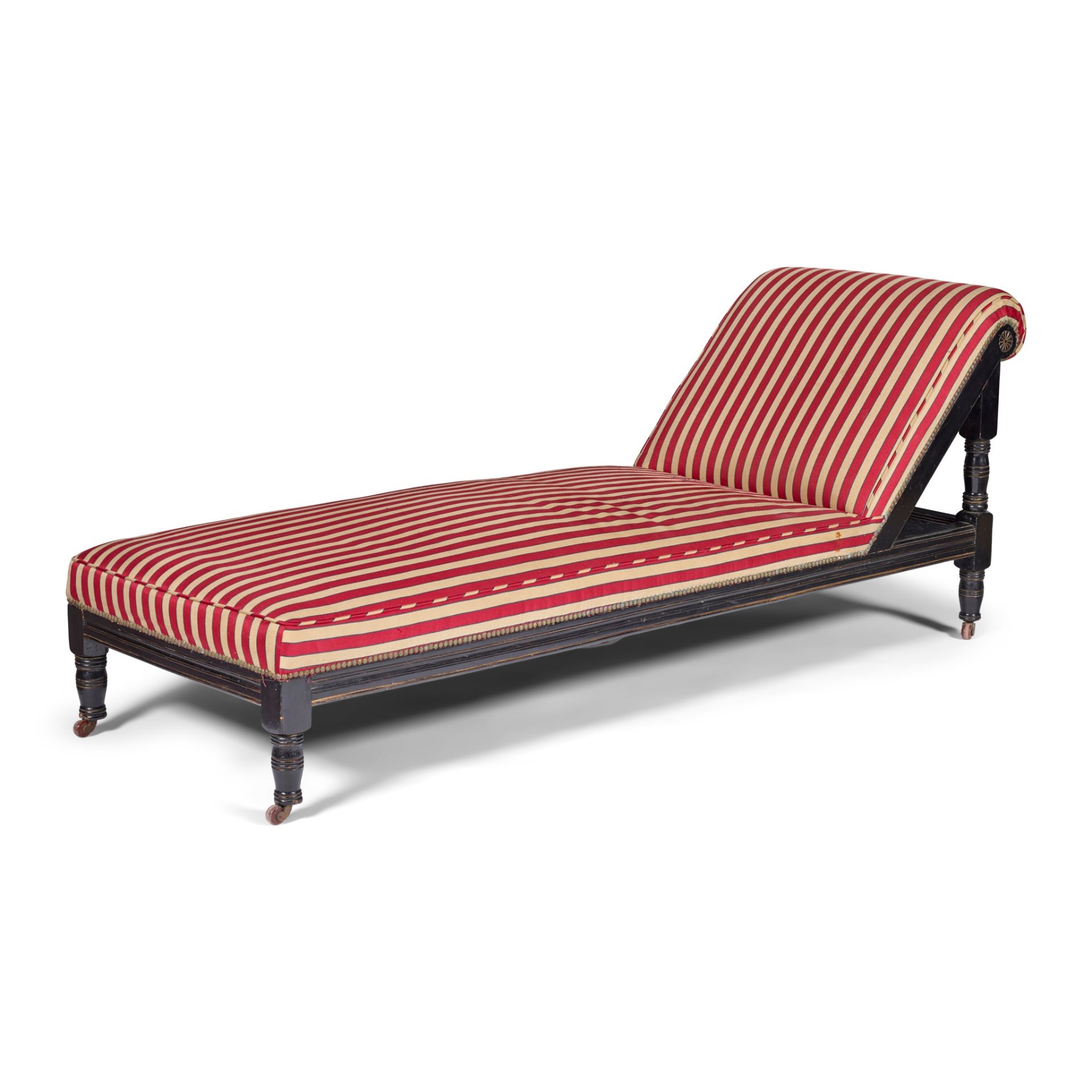 COLLINSON & LOCK, LONDON (ATTRIBUTED MAKER) AESTHETIC MOVEMENT CHAISE LONGUE, CIRCA 1870