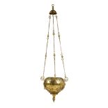 ENGLISH, MANNER OF CENTURY GUILD ARTS & CRAFTS HANGING LIGHT, CIRCA 1890