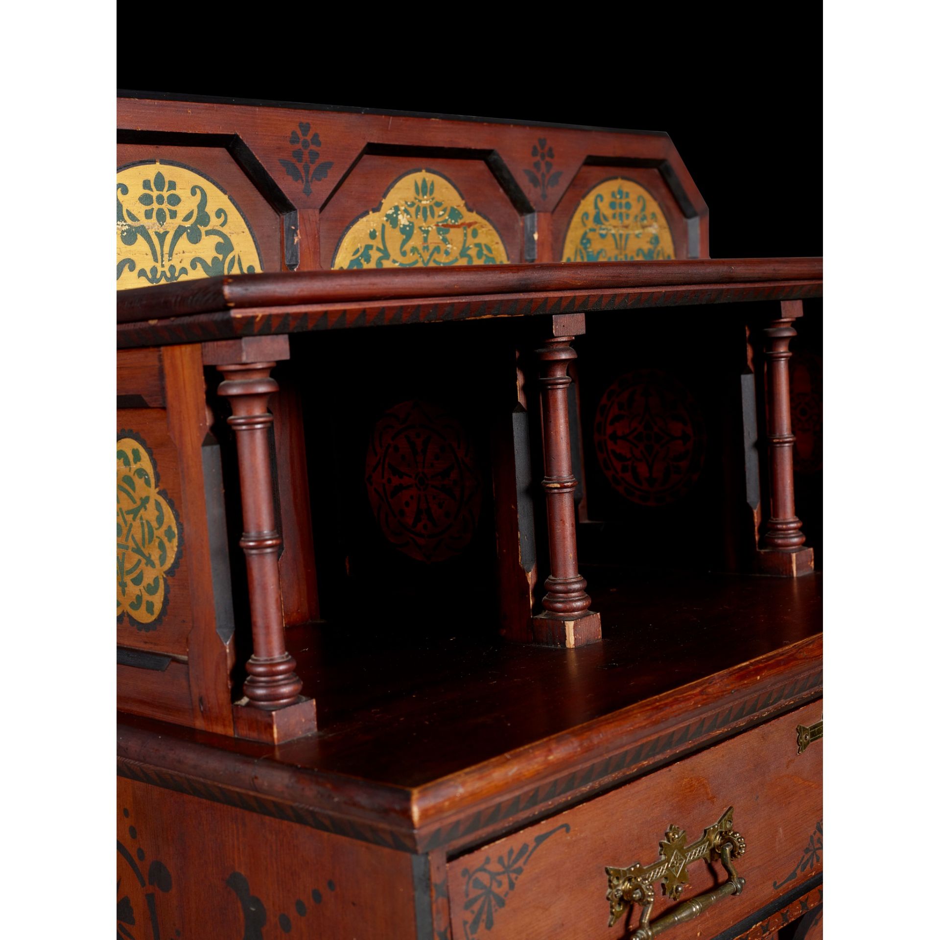 COX & SONS, LONDON (ATTRIBUTED MAKER) EASTLAKE STYLE GOTHIC REVIVAL CABINET, CIRCA 1870 - Image 6 of 8