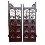 ENGLISH, MANNER OF SIR GILBERT SCOTT PAIR OF AESTHETIC MOVEMENT DOORS, CIRCA 1875