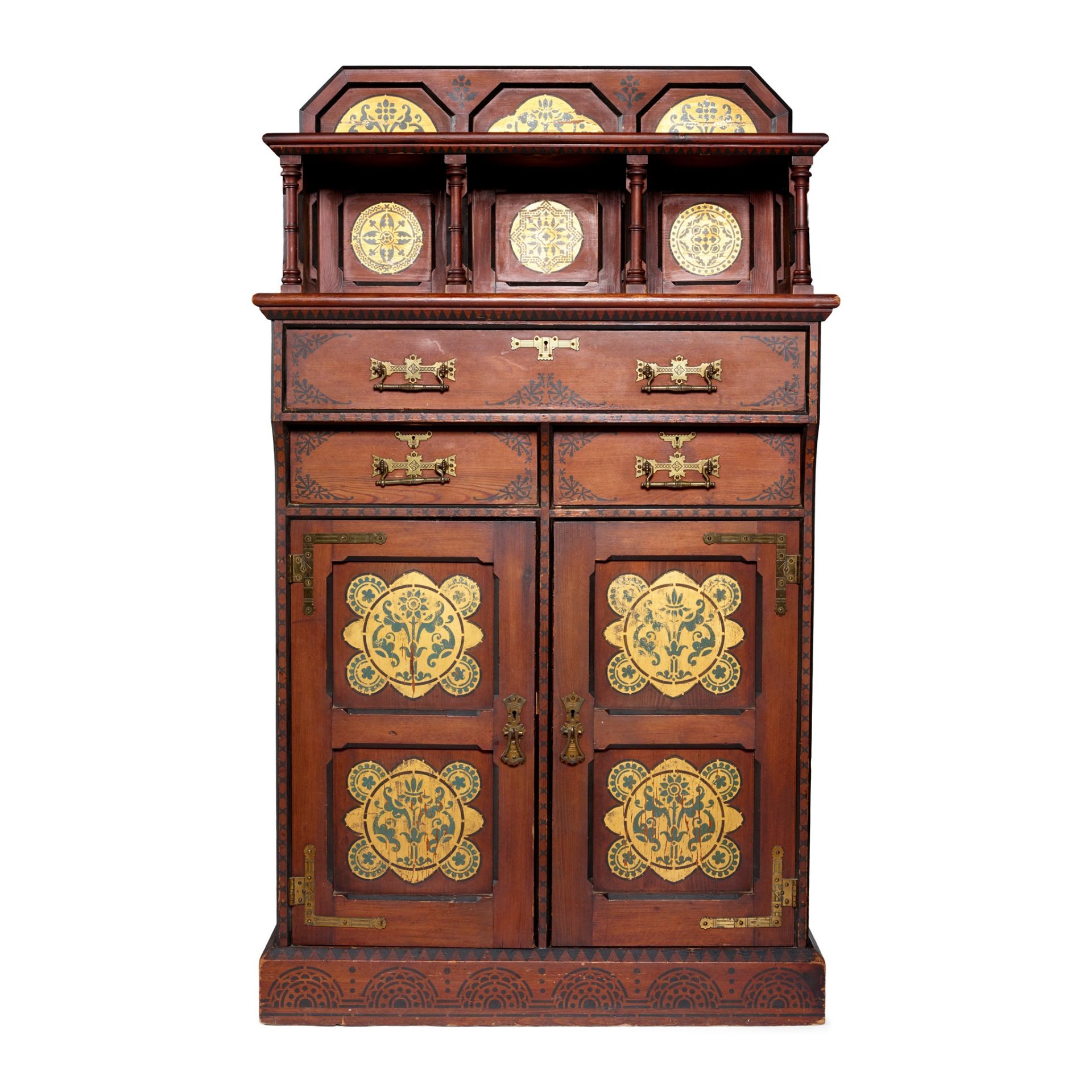 COX & SONS, LONDON (ATTRIBUTED MAKER) EASTLAKE STYLE GOTHIC REVIVAL CABINET, CIRCA 1870 - Image 3 of 8