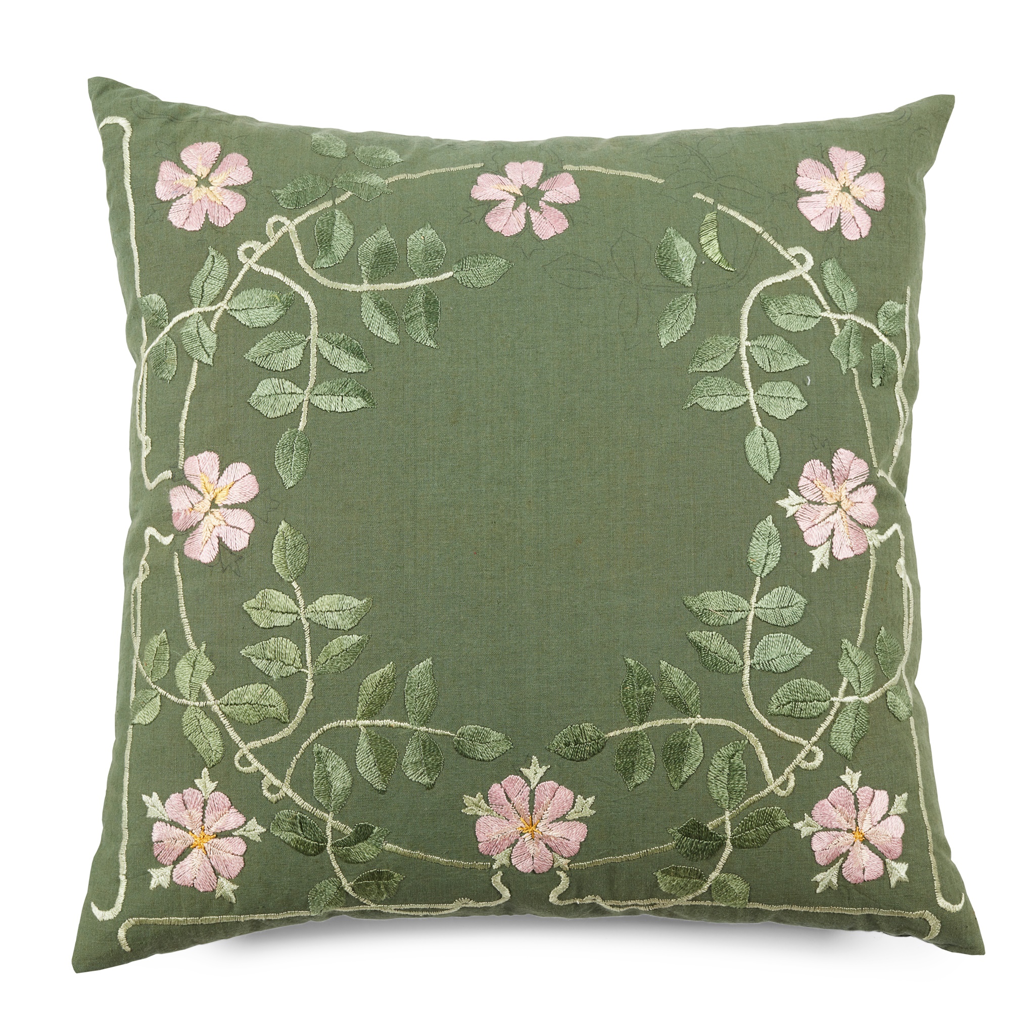 ENGLISH ARTS & CRAFTS EMBROIDERED CUSHION, THE MATERIAL CIRCA 1900 - Image 2 of 7