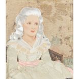 MARY IRELAND (1891-C.1980) ‘GIRL IN A BLUE GOWN (18TH CENTURY)’, DATED 1936