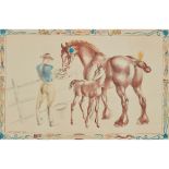 JOHN SKEAPING (1901-1980) FOR SCHOOL PRINTS LTD. MARE & FOAL, 1945