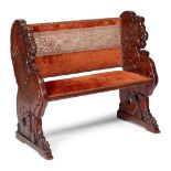 ENGLISH HALL BENCH, CIRCA 1885