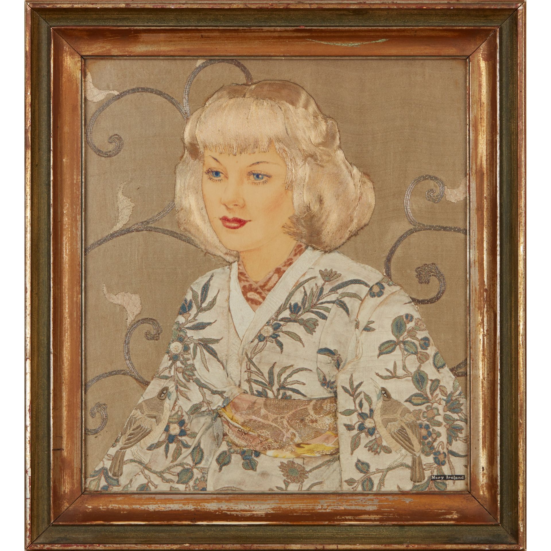 MARY IRELAND (1891-C.1980) ‘THE EMBROIDERED KIMONO’, DATED 1935 - Image 3 of 3