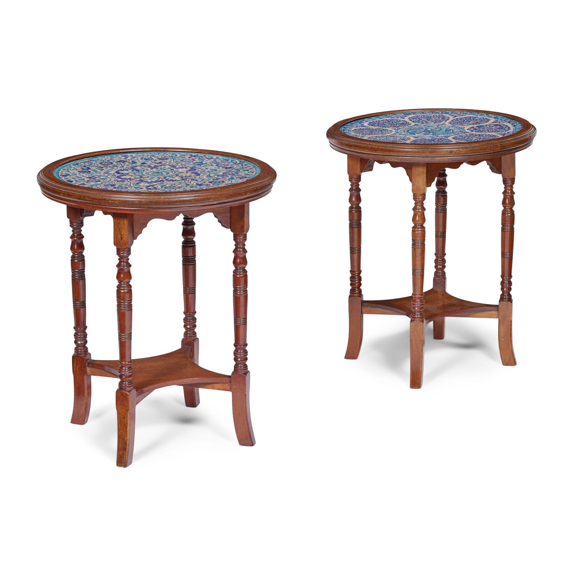 ENGLISH PAIR OF AESTHETIC MOVEMENT OCCASIONAL TABLES, CIRCA 1880