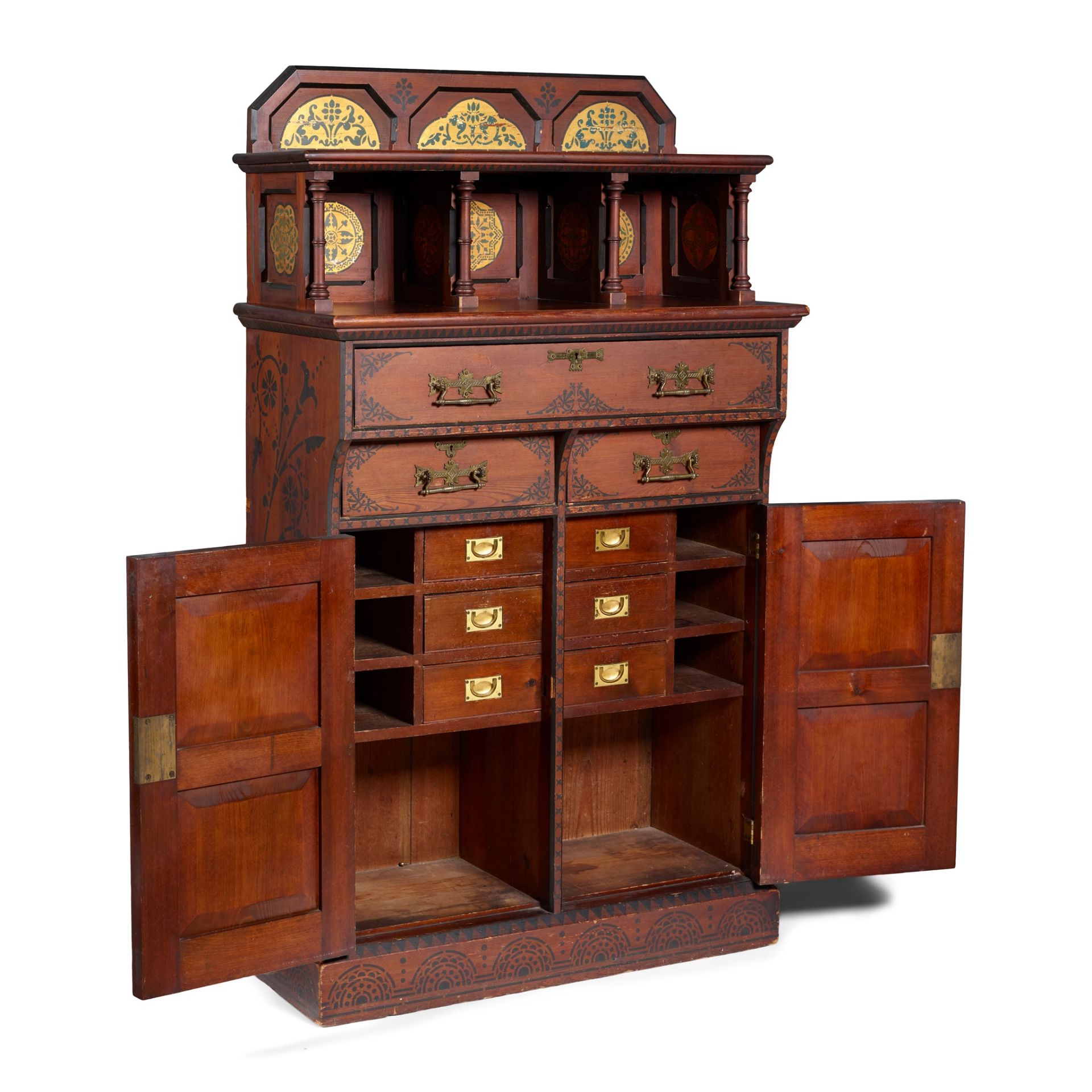 COX & SONS, LONDON (ATTRIBUTED MAKER) EASTLAKE STYLE GOTHIC REVIVAL CABINET, CIRCA 1870 - Image 7 of 8