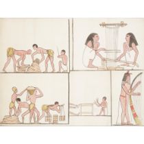 WORKING MEN’S EDUCATIONAL UNION, LONDON SET OF THREE FRAMED EGYPTIAN 'DIAGRAMS', CIRCA 1855