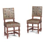 BRUCE J. TALBERT (1838-1881) (ATTRIBUTED DESIGNER) PAIR OF JACOBEAN REVIVAL SIDE CHAIRS, CIRCA 1875