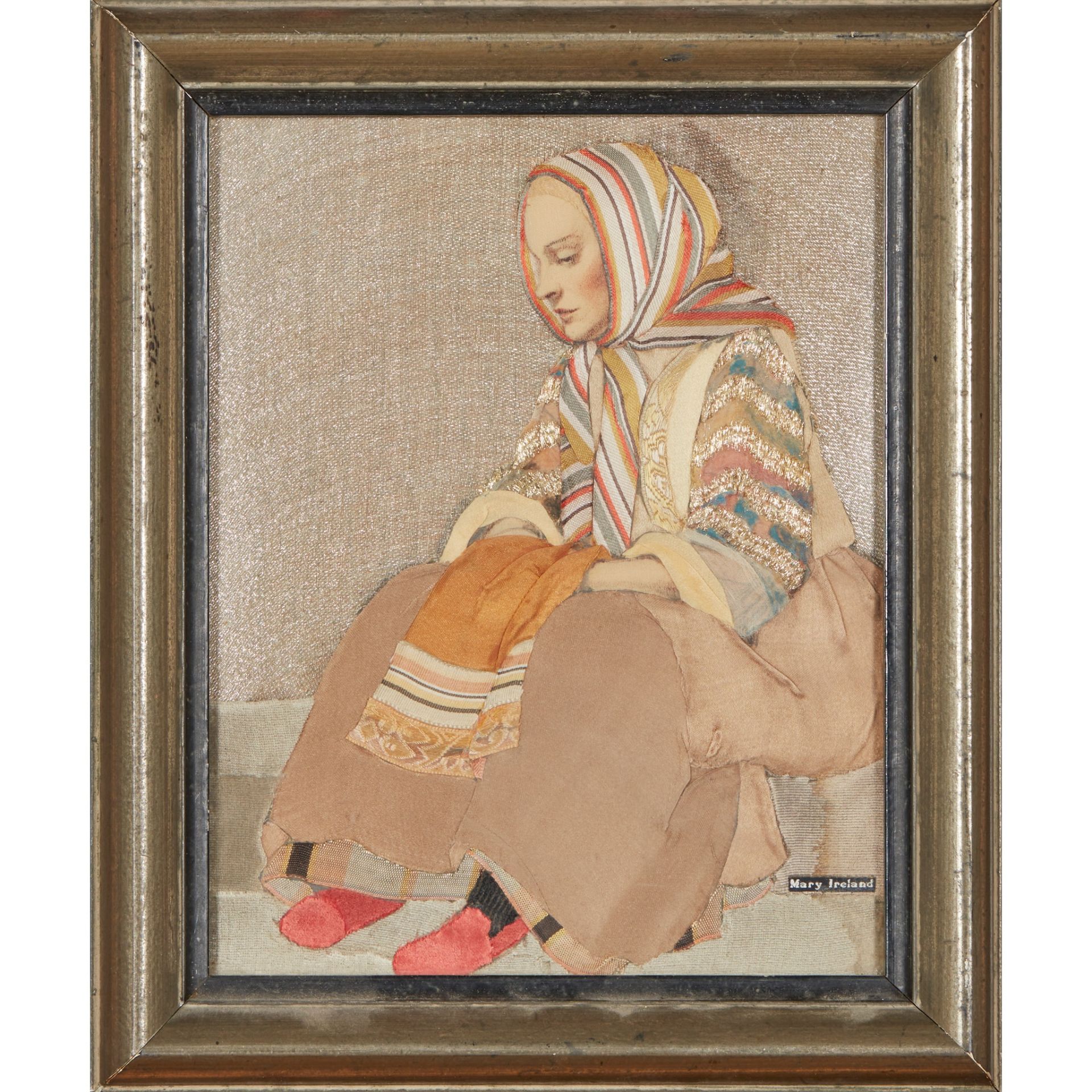 MARY IRELAND (1891-C.1980) SEATED FIGURE, CIRCA 1935 - Image 2 of 3