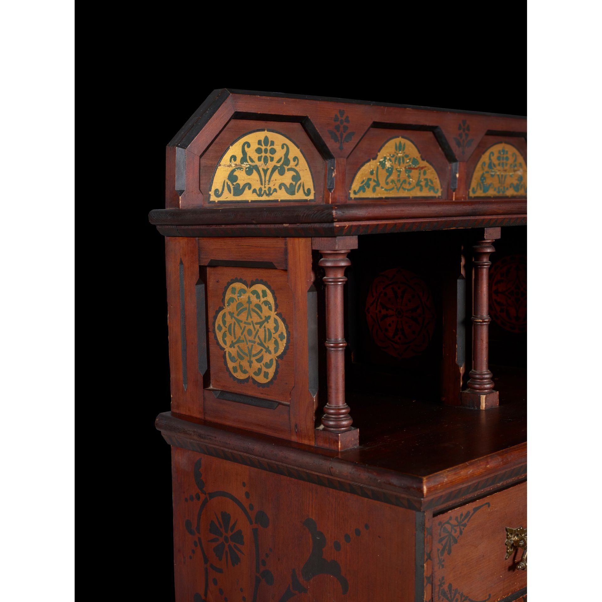 COX & SONS, LONDON (ATTRIBUTED MAKER) EASTLAKE STYLE GOTHIC REVIVAL CABINET, CIRCA 1870 - Image 5 of 8