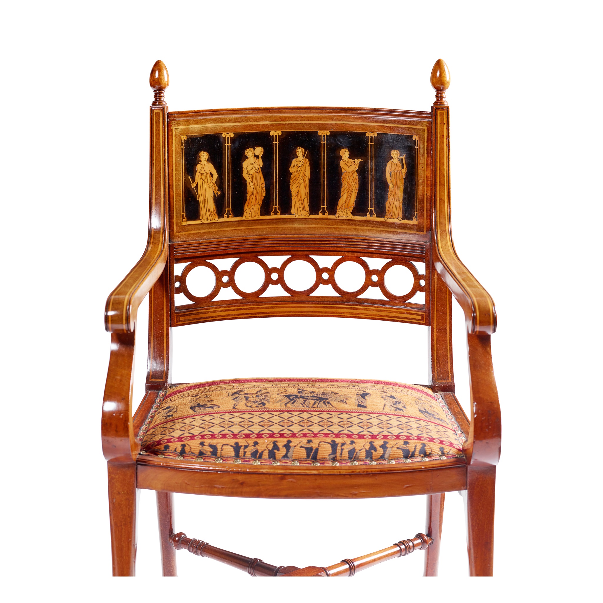 ENGLISH GRECIAN REVIVAL ARMCHAIR, CIRCA 1880 - Image 3 of 4