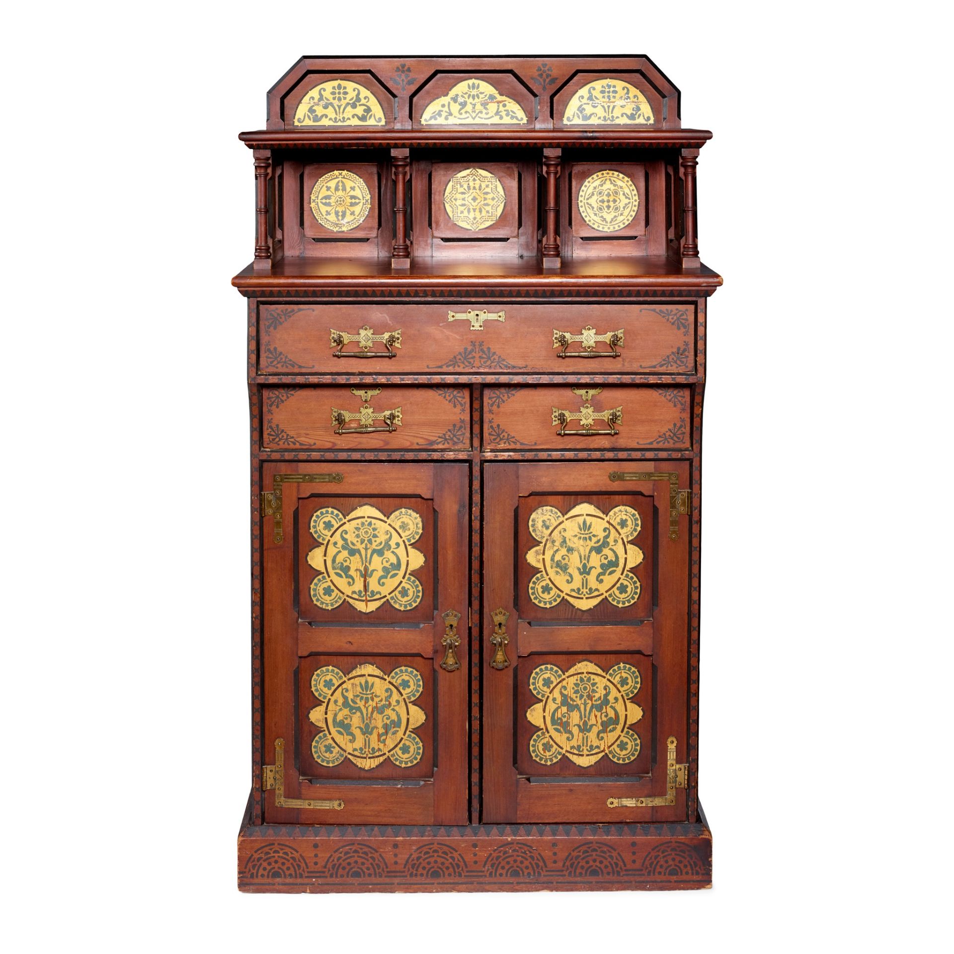 COX & SONS, LONDON (ATTRIBUTED MAKER) EASTLAKE STYLE GOTHIC REVIVAL CABINET, CIRCA 1870 - Image 4 of 8