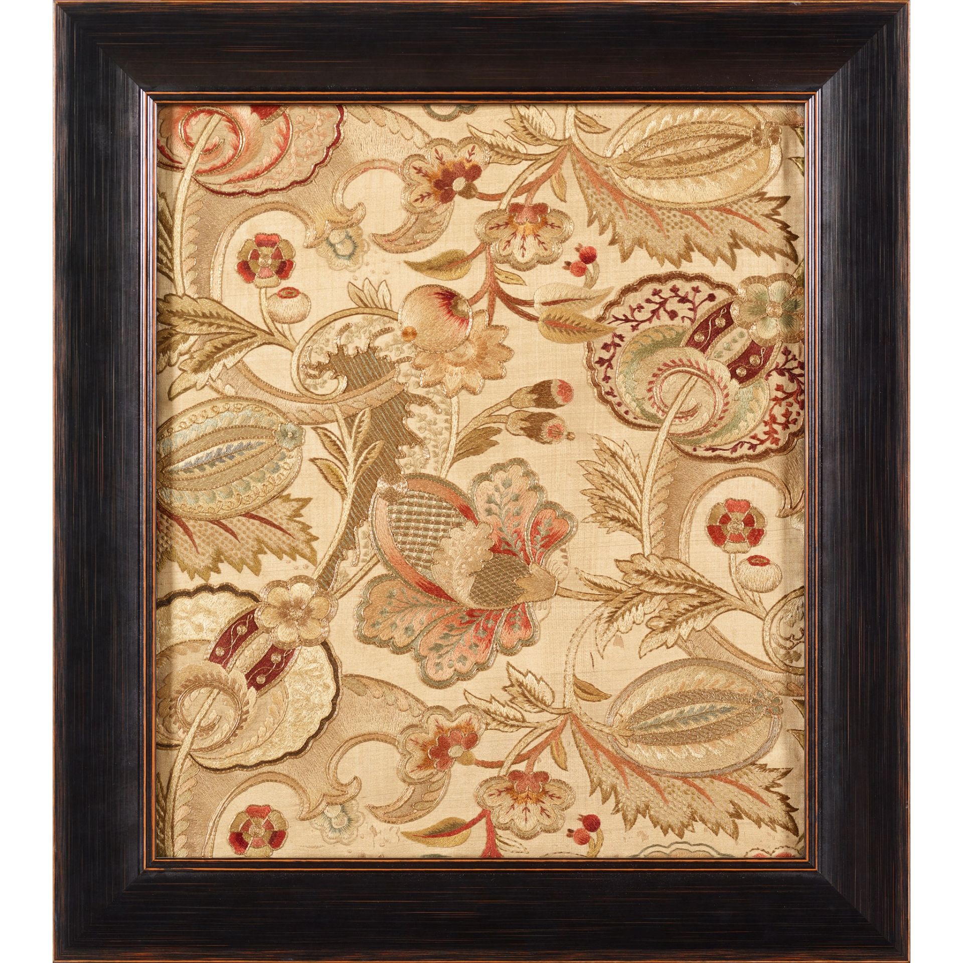 LEEK SCHOOL OF EMBROIDERY ARTS AND CRAFTS EMBROIDERED PANEL, CIRCA 1890 - Bild 2 aus 3