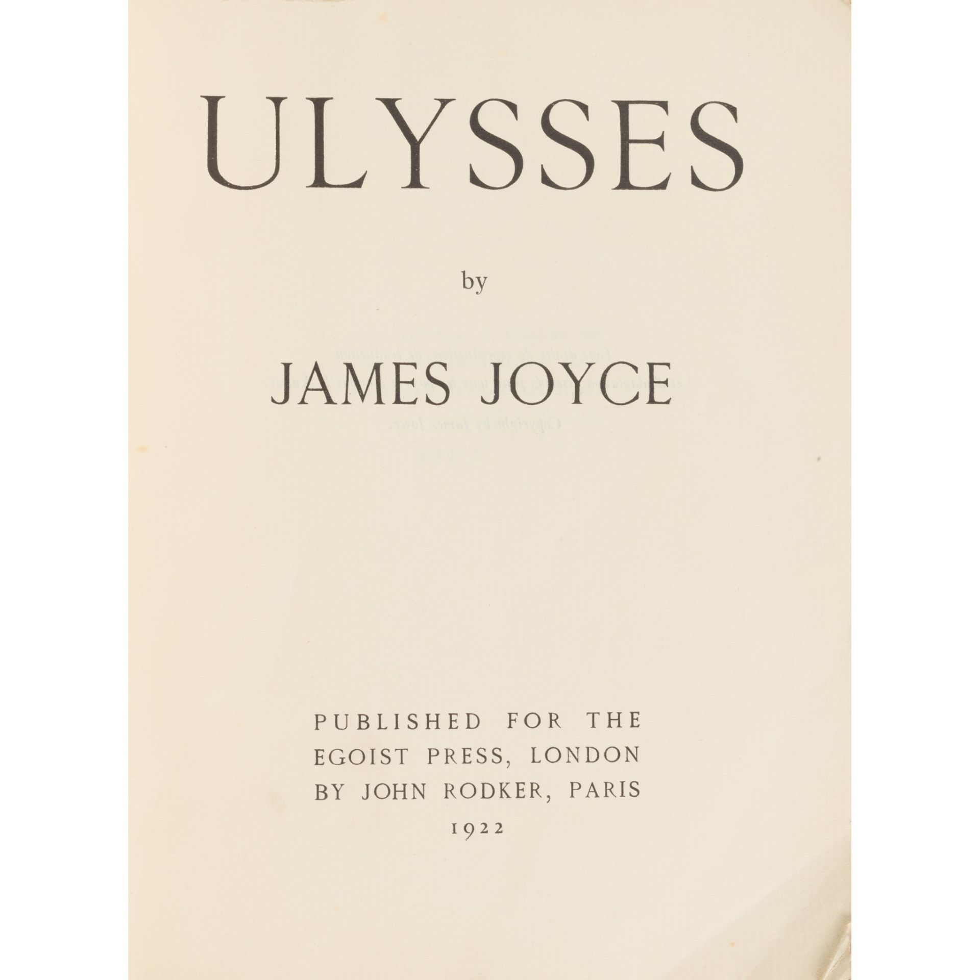 Joyce, James Ulysses