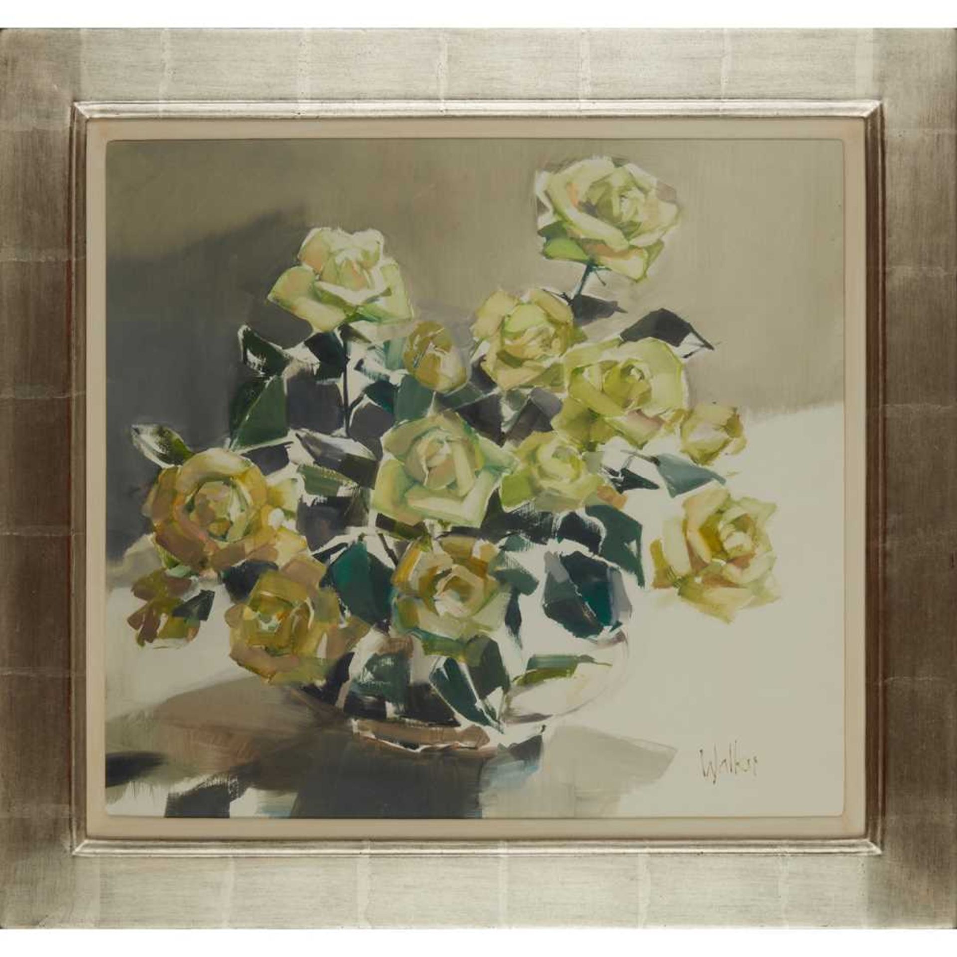 § ETHEL WALKER (SCOTTISH 1941-) GREEN ROSES - Bild 2 aus 3