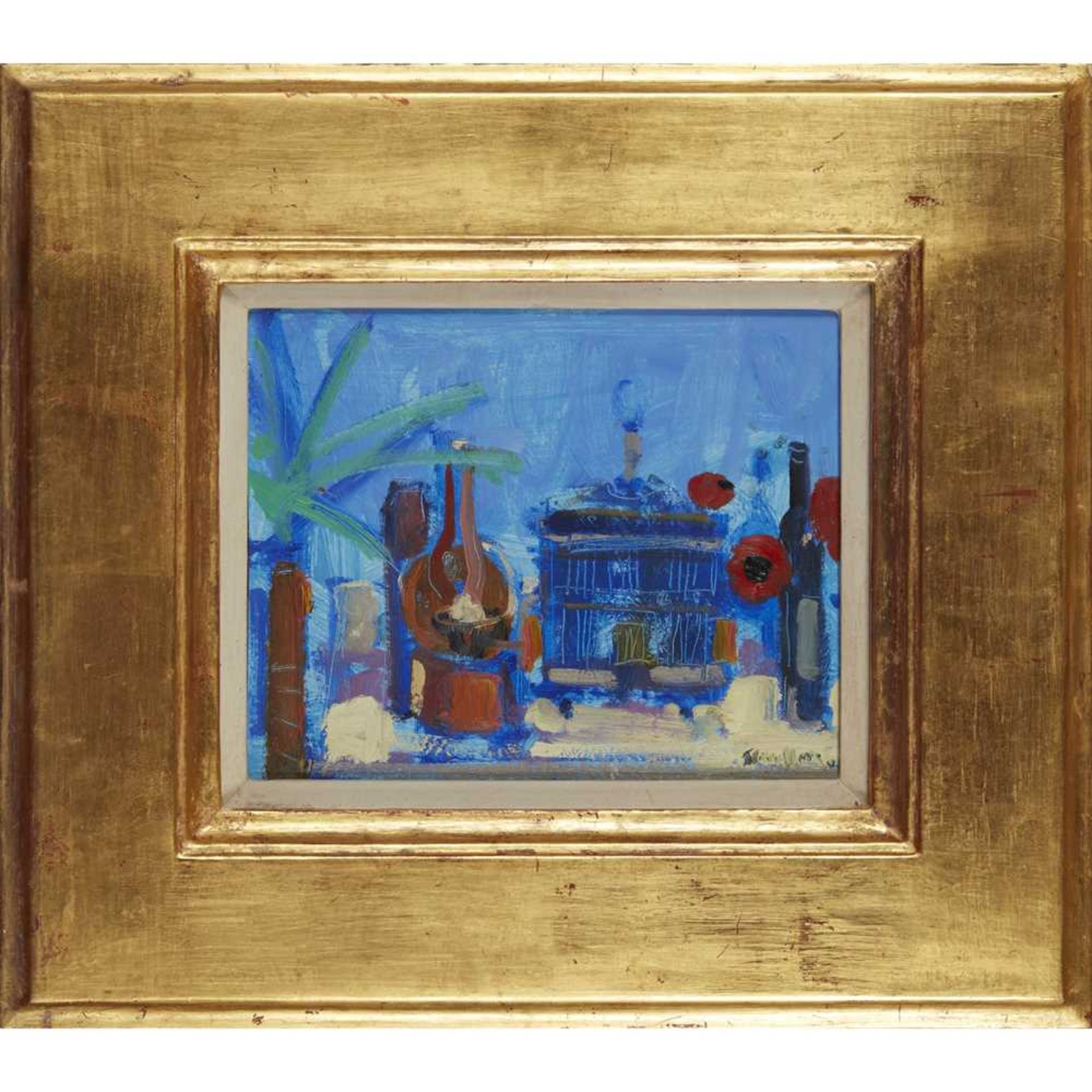 § GLEN SCOULLER R.S.W., R.G.I. (SCOTTISH 1950-) BLUE STILL LIFE - Bild 2 aus 3